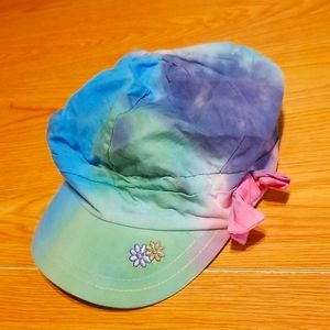 Tie Dyed Cap with flowers